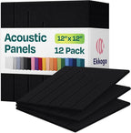 Acoustic Panels 12-Pack Soundproof Wall Panels 12"x12"x0.4" Decorative Sound by EkkogoAcousticPanels