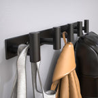 Coat Rack Wall Mounted with 5 Hooks, Heavy Duty Stainless Steel Wall Hooks - Image 3