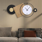 37.7X21Inch Large Modern Wall Clock Geometric Dial-Solid Wood Metal Frame - Image 4