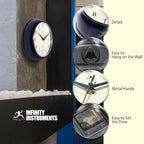 Infinity Instruments Retro 9.5 Inch Round Indoor Wall Clock - Image 6