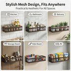 PUSDON 16.5-Inch Extra Long Slim Mesh Shower Caddy, Wall Mounted Bathroom - Image 4