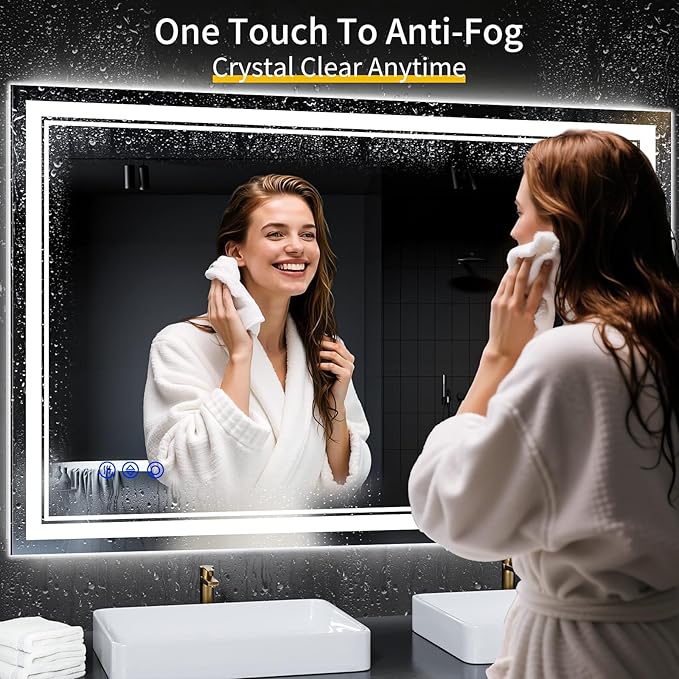 48"x32" LED Bathroom Mirror - Image 4