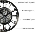 CLXEAST 21 Inch Modern Moving Gears Wall Clock - Image 2