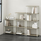 Furinno TURN-N-TUBE Storage Shelves, 5-Tier Book Shelf, Corner Shelf, Toolless - Image 2