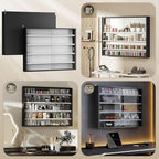 HOMCOM 5-Tier Display Cabinet, Glass Door Cabinet - Image 7