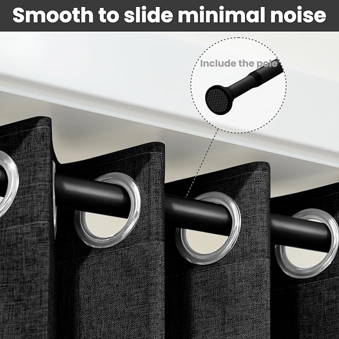 AJAZZ Blackout Sliding Door Curtains - Image 3