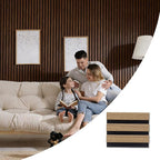 Wood Slat Acoustic Panels, 4.7"x5.9" 3D Wall Panels, Modern Fluted Sound by TREKATLAUTO