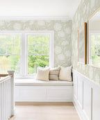 Safiyya Peel and Stick Wallpaper Faux Grasscloth Floral Contact Paper Beige - Image 3