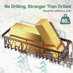Veken Shower Caddy 6-Pack, No Drilling & Rustproof, Waterproof Adhesive Shelves - Image 3