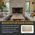 AZ Faux High-Density Polyurethane Faux Stone Wall Covering Panels - Image 4