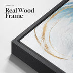 Extra Large Framed Navy Blue Abstract Canvas Wall Art - Image 5