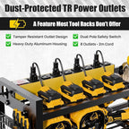 XLarge 64''W Power Tool Organizer Wall Mount | 8-Outlet TR Charging Station | - Image 2