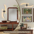 Battery Operated Wall Sconces Set of 2, Dimmable Modern LED Rechargeable Wall - Image 2