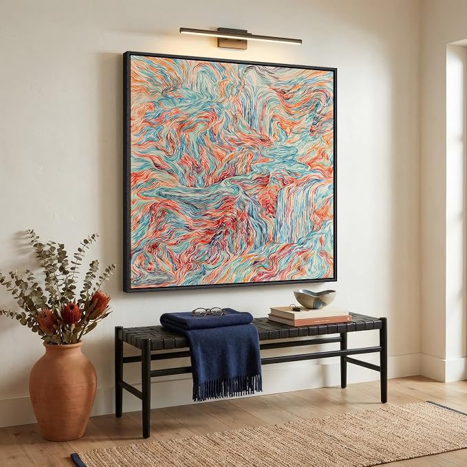 Extra Large Framed Colorful Abstract Wall Art - Image 4