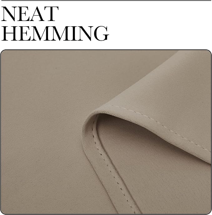 NICETOWN Taupe Room Darkening Curtains - Image 7