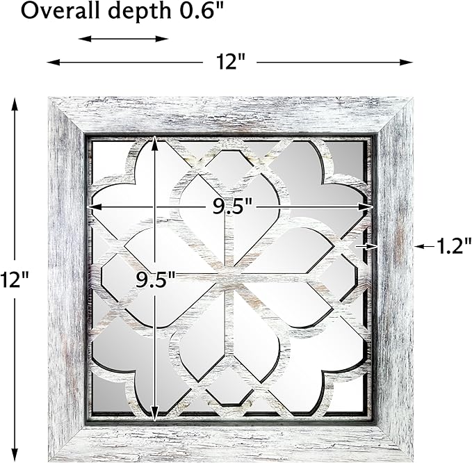 Set of 4 Boho Wall Mirrors - Image 4