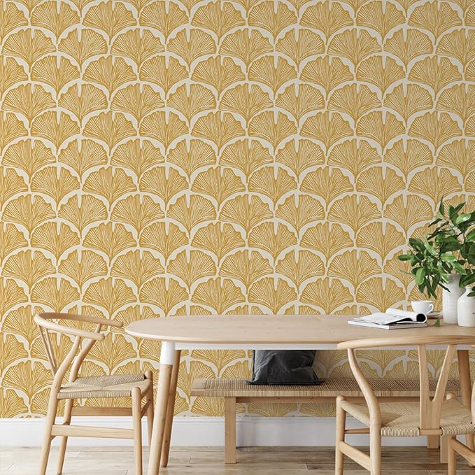 Tempaper x Novogratz Golden Mustard Feather Palm Removable Peel and Stick - Image 8