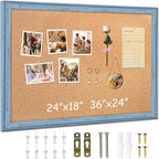 DOLLAR BOSS Cork Boards for Walls, 24 X 18 Inches Bulletin Board Decorative by DOLLARBOSS