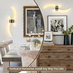 Battery Operated Wall Sconce Set of 2, Dimmable Modern LED Rechargeable Wall - Image 5