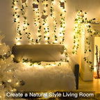 suddus Vine with Fairy Lights Battery Operated, 33ft100 LED Pothos String - Image 6