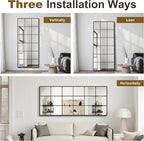 Window Mirrors for Wall Decor, Large Wall Mirrors Decorative Window Pane 30 x 70 - Image 4