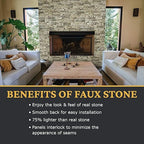 AZ Faux High-Density Polyurethane Faux Stone Interlocking Right Endcap - Image 4