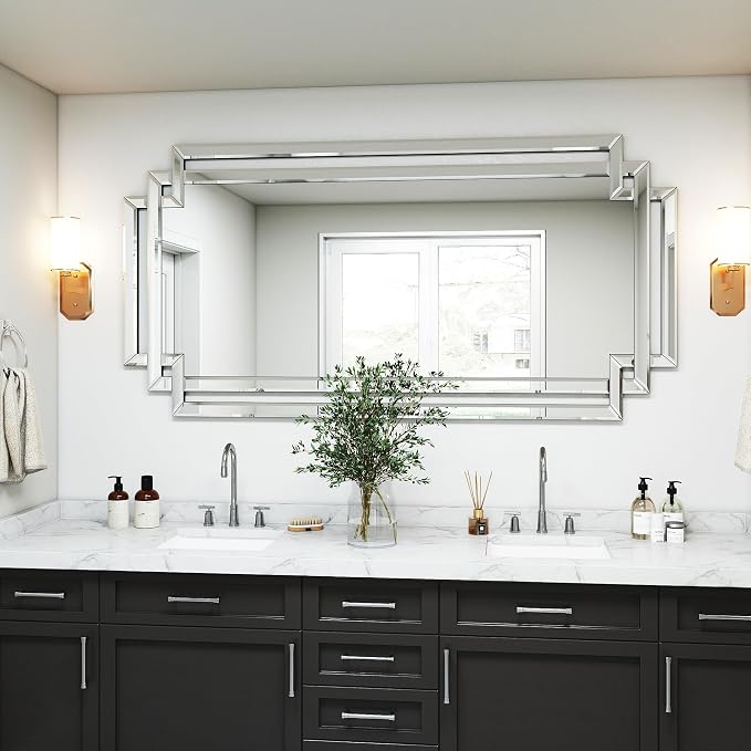 30" X 59" Large Wall Mirror for Decor, Glass Decorative Mirror - Image 5