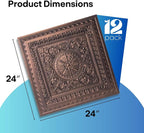 Art3d 12-Pack PVC Drop Ceiling Tiles, 2ft x 2ft, Rose Copper - Image 2