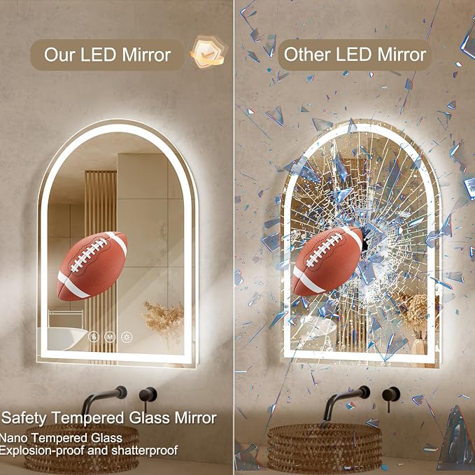 Arched LED Bathroom Mirrors - Image 4