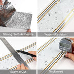 Peel and Stick Baseboard Trim, 3.93" x 196.8" Mirror Border, Self-Adhesive - Image 6