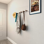 bsdonte 12 Pack Wood Wall Hooks, Natural Wooden Coat Hooks Wall Mounted - Image 2