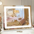 ROLOVE Vanity Mirror with Lights 22"x18", Lighted Makeup Mirror with 10X by ROLOVE