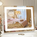 ROLOVE Vanity Mirror with Lights 22"x18", Lighted Makeup Mirror with 10X by ROLOVE