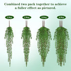 Waipfaru 4Pcs Artificial Hanging Plants, Fake Vines Fake Hanging Plants - Image 6