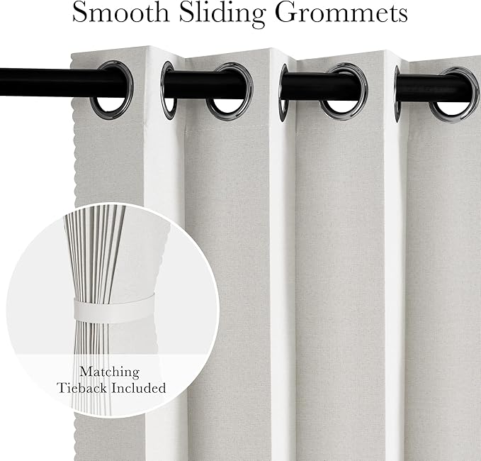 RYB HOME Accordion Style Room Divider Curtain-100% Blackout Folding Accordion - Image 3