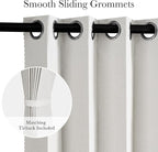 RYB HOME Accordion Style Room Divider Curtain-100% Blackout Folding Accordion - Image 3