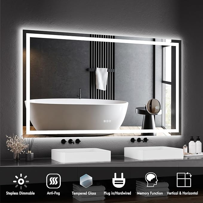 GarveeHome 60x36 LED Bathroom Mirror - Image 8