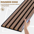 Wood Slat Acoustic Panels, 4 Pack 94.5"x7.9" 3D Wall Panels, Modern Fluted - Image 4