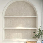Grasscloth Peel and Stick Wallpaper Gray Faux Linen Contact Paper 15.7inch x - Image 5