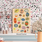 Framed Canvas Wall Art Posters Trendy Kitchen Vintage Fruit Market Pictures - Image 4