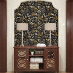 Laatse Leaf Wallpaper Peel and Stick Dark Floral Wallpaper 17.5in x 197in - Image 7