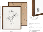 HAUS AND HUES Grey Floral Wall Art - Image 3