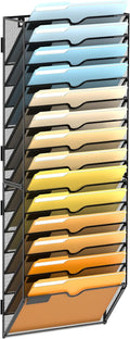 SUPEASY 14 Tier Wall File Organizer, Hanging Wall Mounted Mail Organizer by SUPEASY