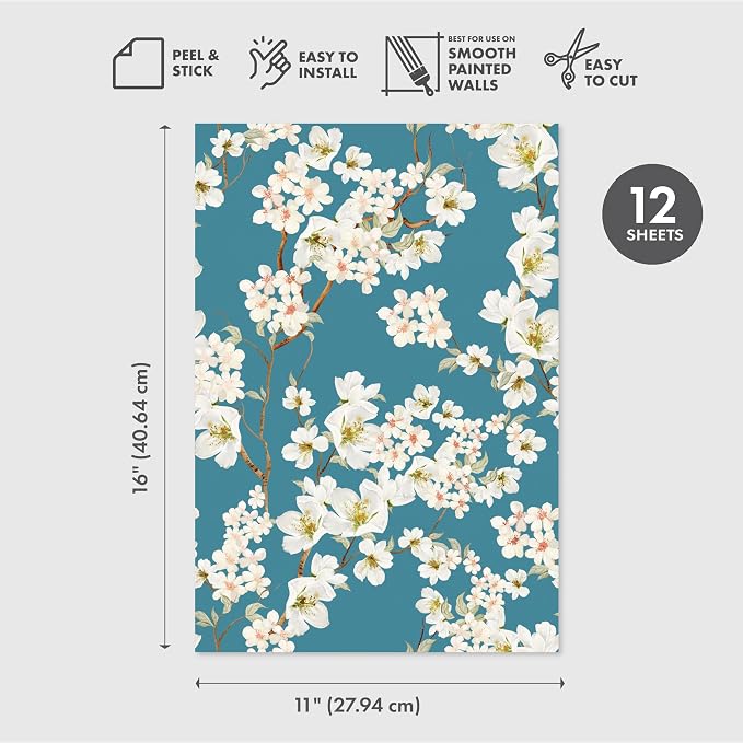 Main Street Peel and Stick Wallpaper Eco-Friendly Sheets 12 Pack, 11 X 16 Inch - Image 2