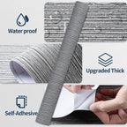 Grasscloth Textured Wallpaper Dark Gray Linen Thick 24" X 394" Fabric Contact - Image 5