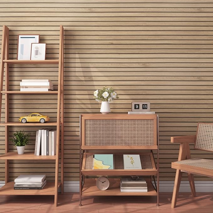 30"x160" Wood Slats Wallpaper for Bedroom Accent Walls Natural Wood Contact - Image 2