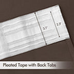 MIULEE Chocolate Brown Back Tab Blackout Curtains 63 Inch Length 2 Panels Set - Image 4