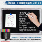 HBCY Creations 11" x 17" Whitewash Solid Wood Frame Wall Chalkboard, Magnetic - Image 5