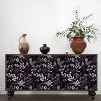 Laatse Vintage Purple Wallpaper Peel and Stick Dark Pink Floral Wallpaper - Image 3