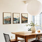 AKWISH Mountain Canvas Wall Art Set of 3, Boho Watercolor Poster Prints - Image 6